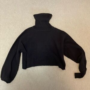 Urban outfitters cropped black sweater turtle neck